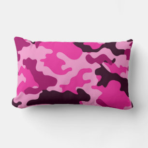Roze Camo Lumbar Pillow Kussen