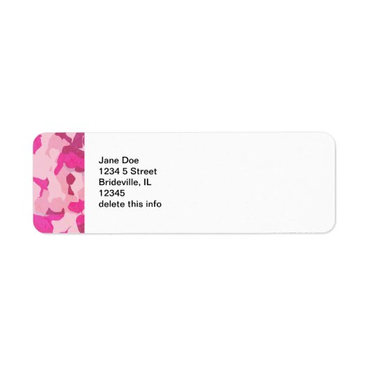 Roze Camo Mailing Label Sheets (Voorkant)