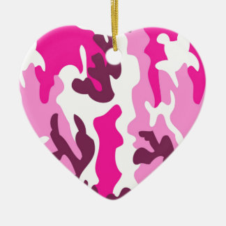 Roze Camo-ontwerp Keramisch Ornament