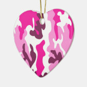 Roze Camo-ontwerp Keramisch Ornament (Links)