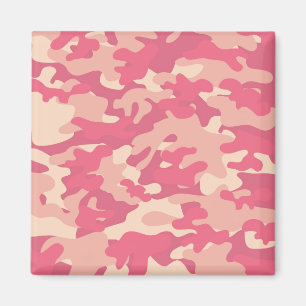 Roze Camo-ontwerp Magneet