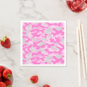Roze Camo Patroon Servet