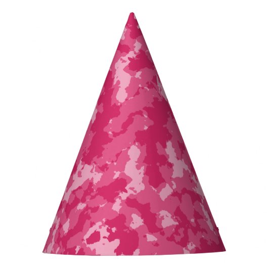 Roze Camo Pattern Feesthoedjes (Voorkant)