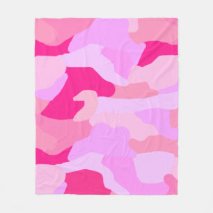Roze Camo Pattern Fleece Deken