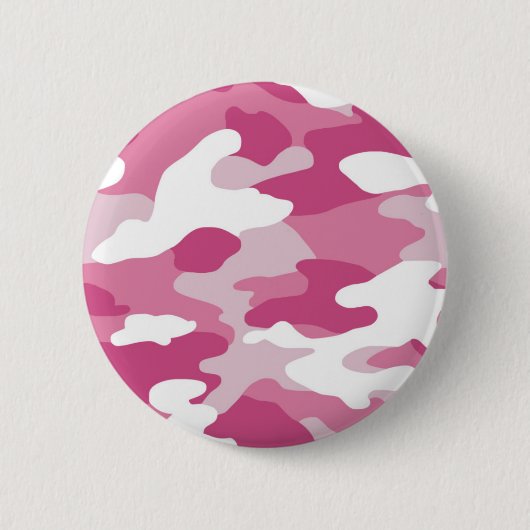 Roze Camo Ronde Button 5,7 Cm (Voorkant)