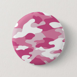 Roze Camo Ronde Button 5,7 Cm