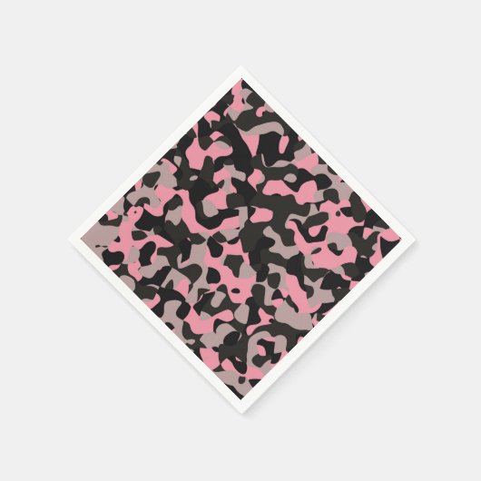 Roze Camo Servet (Hoek)