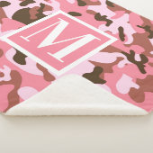 Roze Camo Sherpa Deken (3/4)
