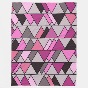 Roze Camo Triangles Fleece Blanket Deken