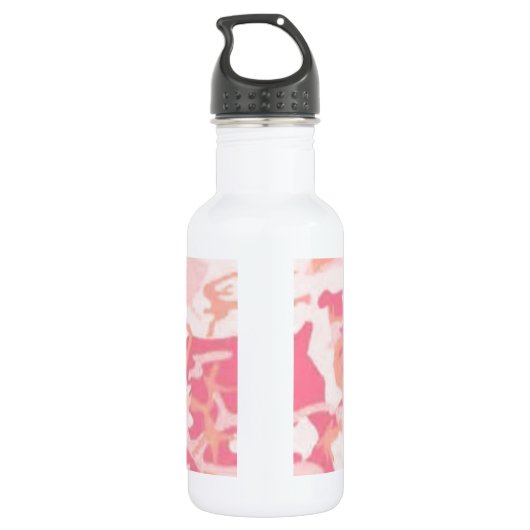 Roze Camo Waterfles (Achterkant)