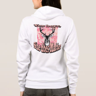 Roze Camo Women Hoodie Deer Buck Hunting