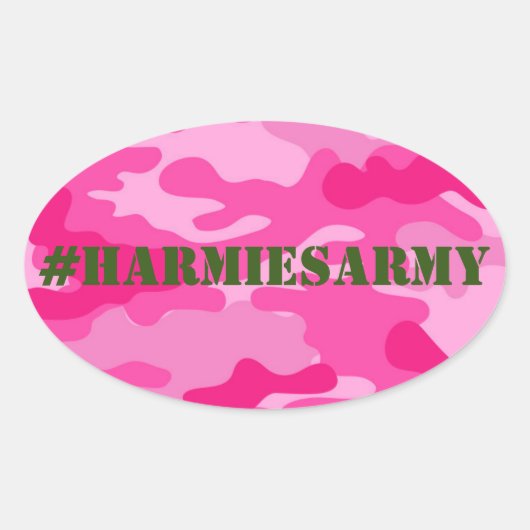 Roze Camouflage Bachelorette Hashtag Stickers (Voorkant)