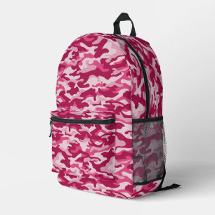 Roze Camouflage Bedrukte Rugzak