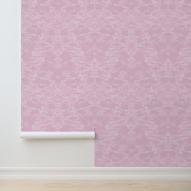 Roze camouflage behang (Applicatie)