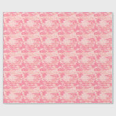 Roze Camouflage Cadeaupapier (Vlak)