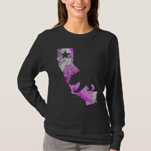 Roze Camouflage Californië-Beer T-shirt