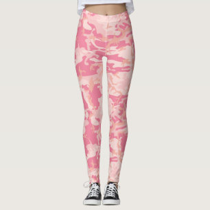 Roze Camouflage. Camo je Leggings