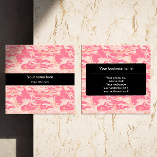 Roze Camouflage, Camouflage, Militair, Leger Vierkante Visitekaartje