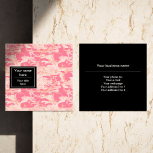 Roze Camouflage, Camouflage, Militair, Leger Vierkante Visitekaartje