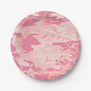 Roze Camouflage. Camp uw Papieren Bordje