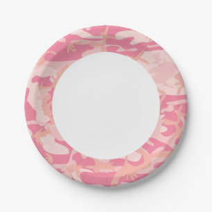 Roze Camouflage. Camp uw Papieren Bordje