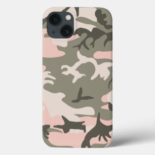 Roze Camouflage iPhone 13 Hoesje