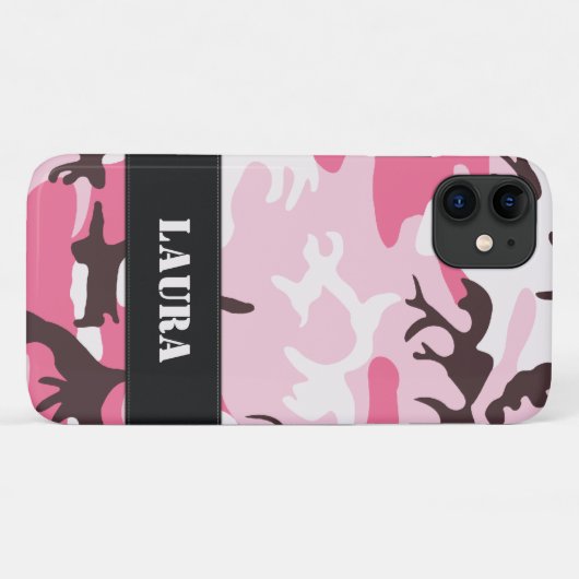 Roze Camouflage Case-Mate iPhone Case (Achterkant (horizontaal))