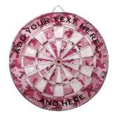 Roze camouflage dartbord (Voorkant)