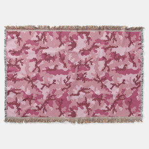 Roze camouflage deken