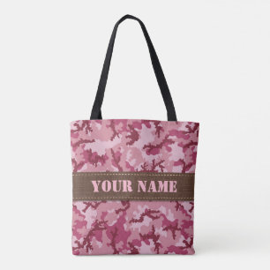 Roze camouflage draagtas