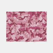 Roze camouflage fleece deken (Voorkant (Horizontaal))