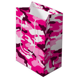 Roze camouflage Gift Bag Medium Cadeauzakje