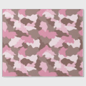 Roze Camouflage Girly Camo Cadeaupapier (Vlak)