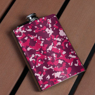 Roze Camouflage Heupfles