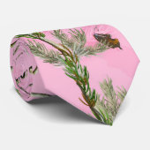 Roze Camouflage Hunting Girl Echt Mannen Stropdas (Opgerold)