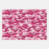 Roze Camouflage Inpakpapier Vel (Voorkant)