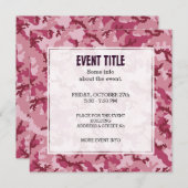 Roze camouflage kaart (Voorkant / Achterkant)