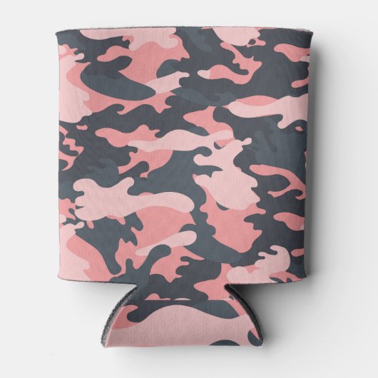 Roze camouflage: Klassiek  patroon Blikjeskoeler (Voorkant)