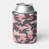 Roze camouflage: Klassiek  patroon Blikjeskoeler (Blikje Achterkant)