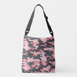 Roze camouflage: Klassiek patroon Crossbody Tas