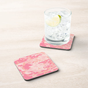 Roze camouflage, leger, leger bier onderzetter