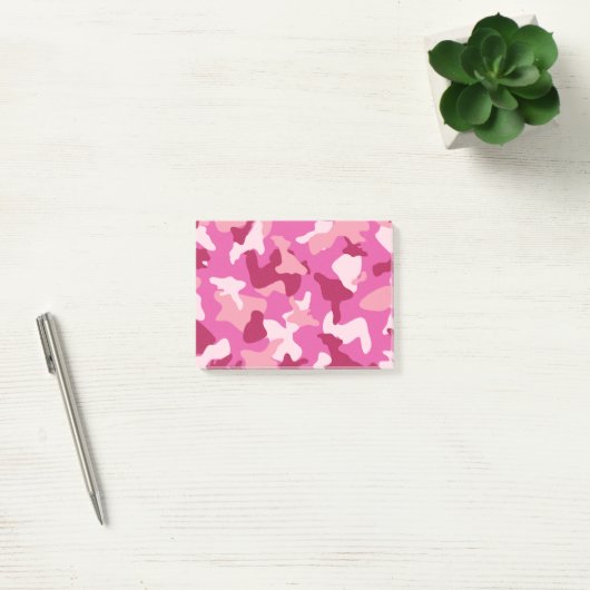 Roze camouflage legerpatroon post-it® notes (Kantoor)