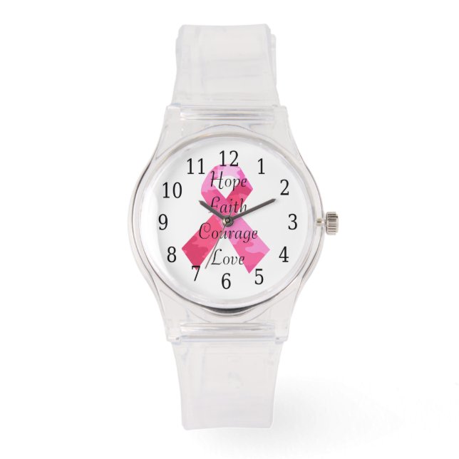 Roze Camouflage lint Faith Watch Horloge (Voorkant)