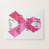 Roze Camouflage Lint Geloof Puzzel (Horizontaal)