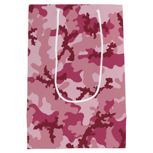 Roze camouflage medium cadeauzakje (Achterkant)