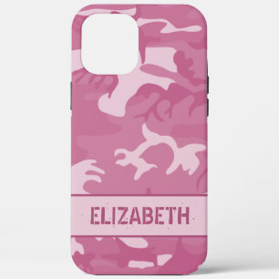 Roze Camouflage Monogram iPhone 12 Pro Max Hoesje