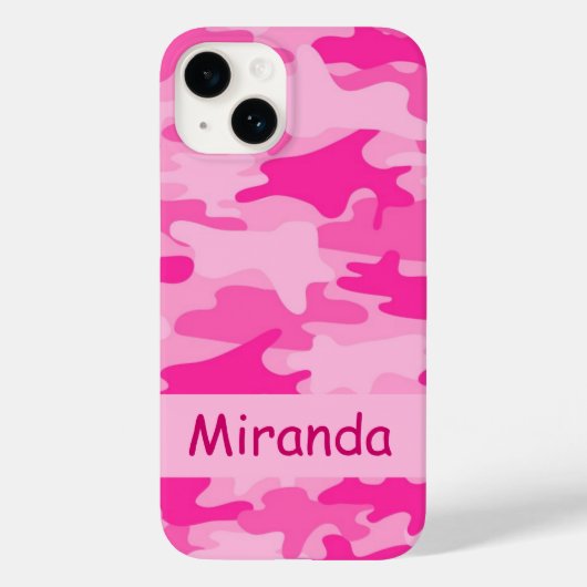 Roze Camouflage Naam op maat Case-Mate iPhone Case (Achterkant)