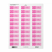 Roze Camouflage Naam op maat Etiket (Full Sheet)