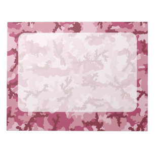 Roze camouflage notitieblok