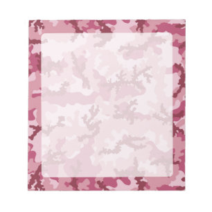 Roze camouflage notitieblok